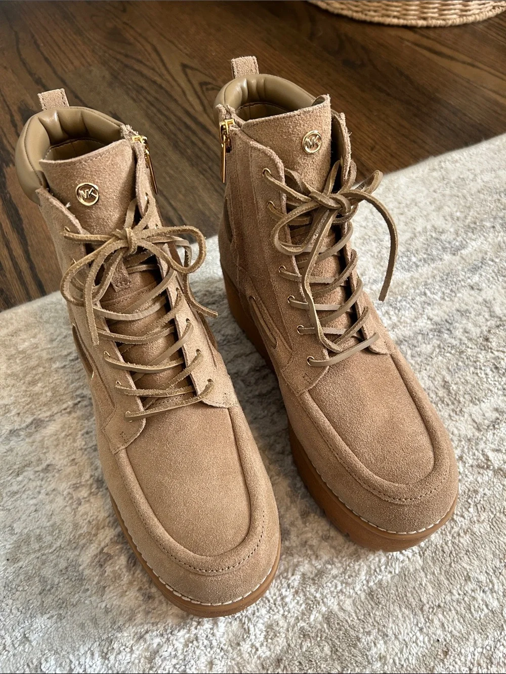 michael kors kenny suede platform boots
